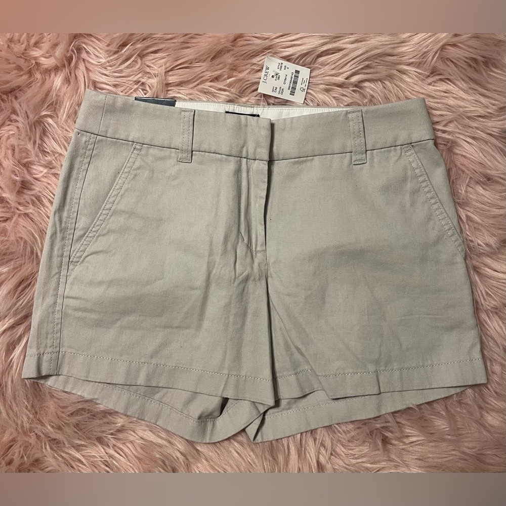 J.CREW 3.5" Classic Chino Short Women's Size 0 Cotton  Light gray  H5616
